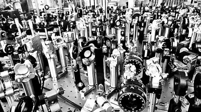 量子計算原型機“九章三號”實驗裝置示意圖（部分）。圖片由中國科學技術大學提供